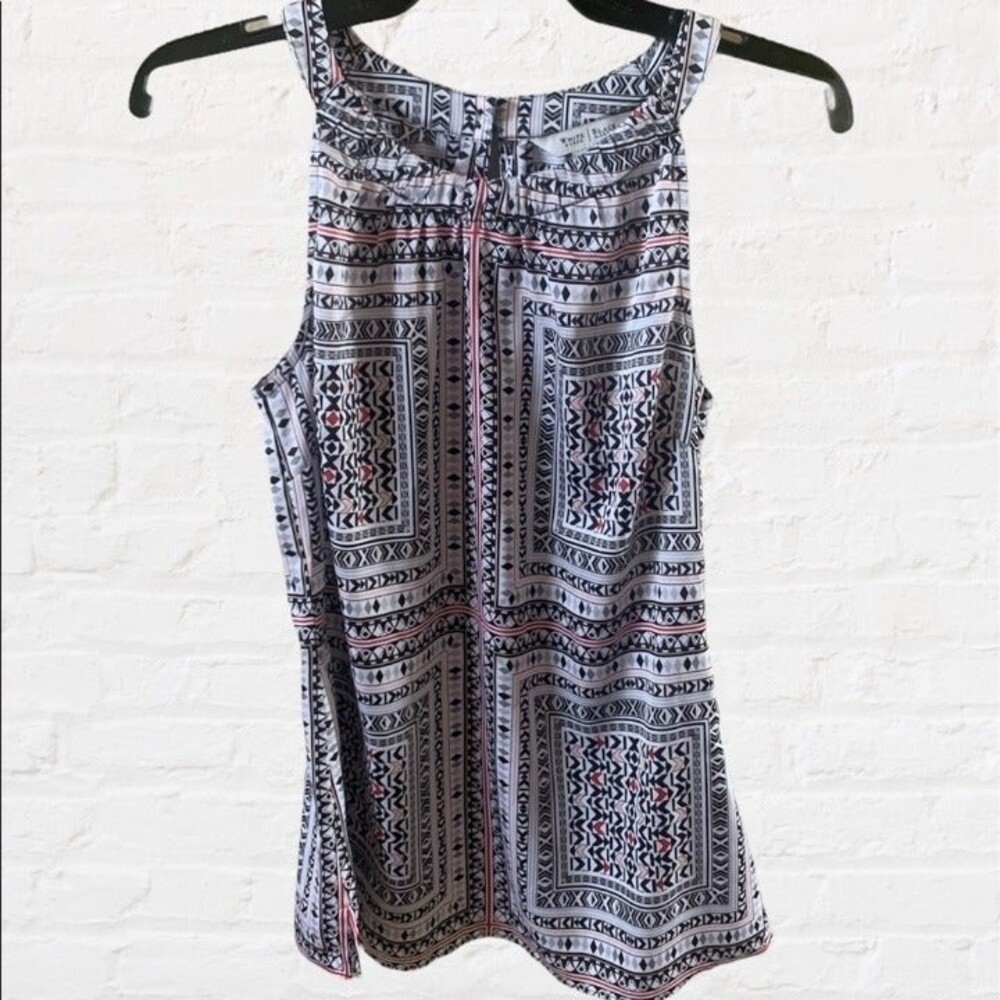 White House Black Market Aztec Patterned Dressy Tank Top